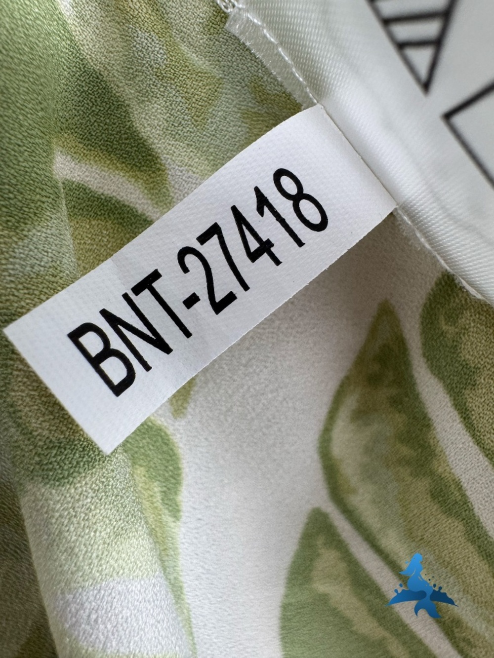 1309 Mud Pie Dress Sleeveless Ruffle Waist Tie Neck – S – Green White - Picture 15 of 16